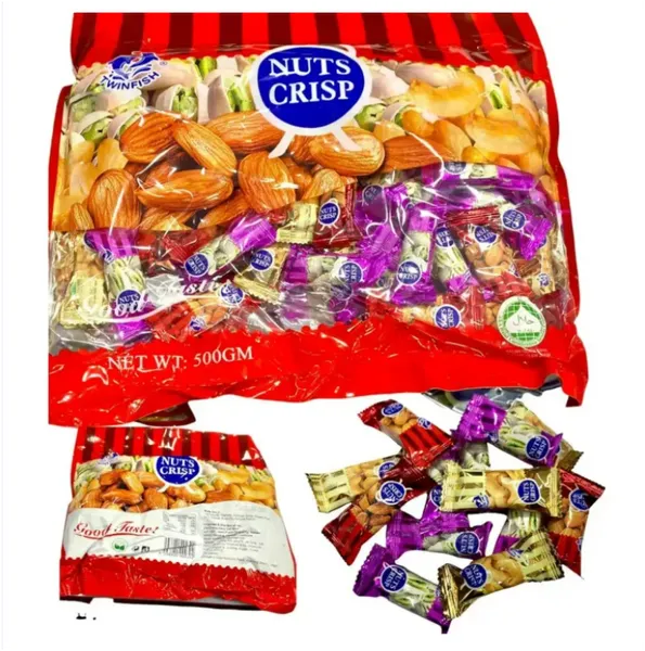 Combo Chocolate pack Oatmilk. 375Gm Crips Nuts 500Gm Milk Candy 400Gm T24 Heart Shape 300Gm Stick Jelly 375 Gm -All In One Packet